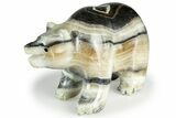 Realistic Polished Yavapai Travertine Bear - Arizona #326783-1